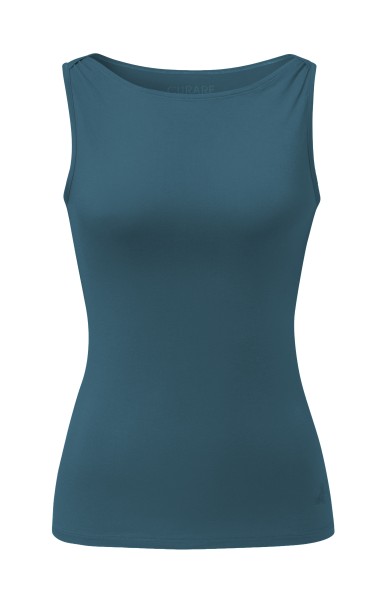 Flow #255 Tank Top Boat Neck - petrol