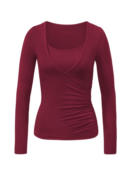 Flow #37 Wrap Shirt - bordeaux