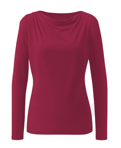 Flow #2275 Shirt waterfall 1/1 sleeves - bordeaux