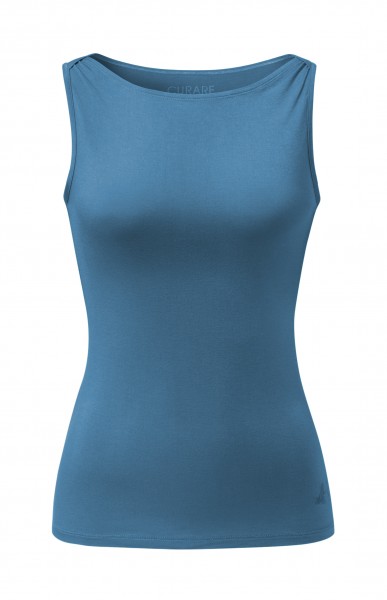 Flow #255 Tank Top Boat Neck - horizon blue