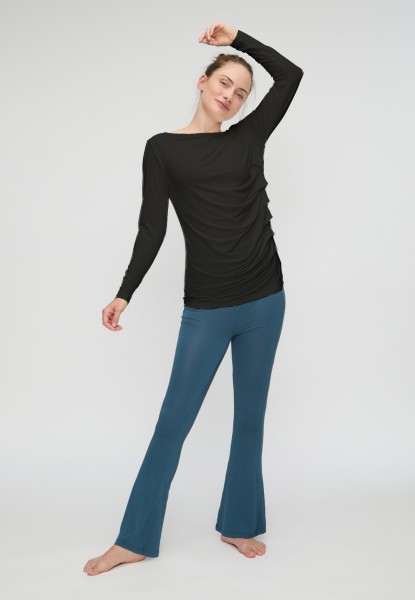 Flow #2711 Shirt boat neck - black