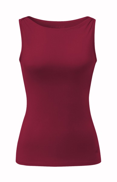 Flow #255 Tank Top Boat Neck - bordeaux