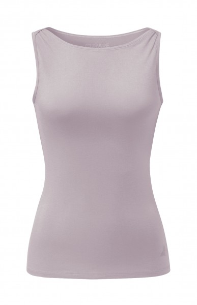 Flow #255 Tank Top Boat Neck - puder-rosa