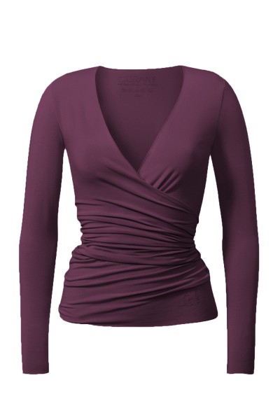 Flow #24 Wrap Jacket - dark-plum