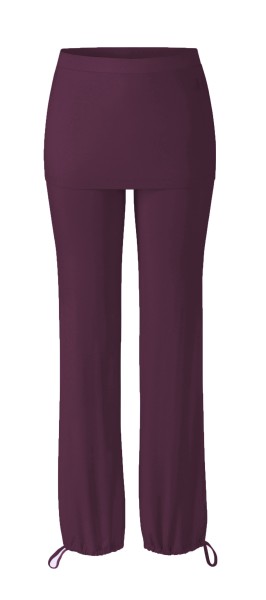 Flow #9247 Long Pants Skirt - dark plum