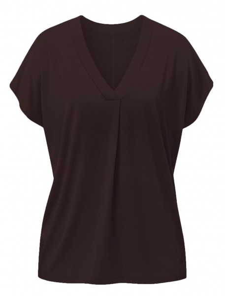 Flow #2114 shirt v-neck boxpleat - bordeaux