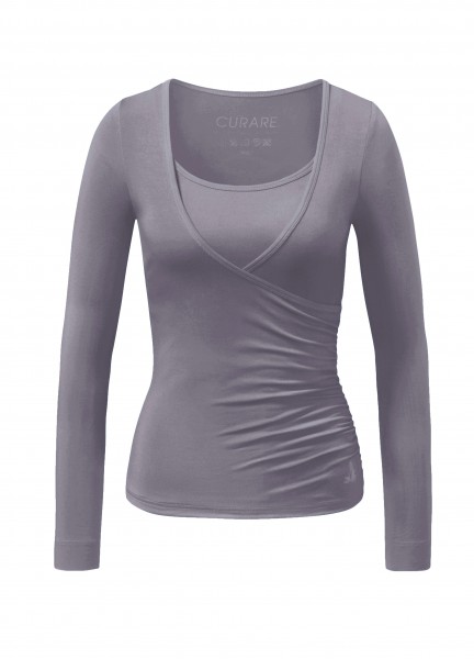Flow #37 Wrap Shirt - pearl-grey