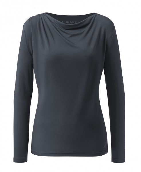 Flow #2275 Shirt waterfall 1/1 sleeves - midnight-blue