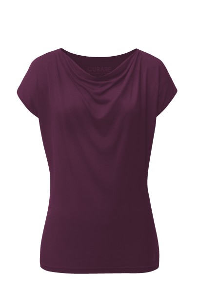 Flow #1110 Top Wasserfall - dark plum