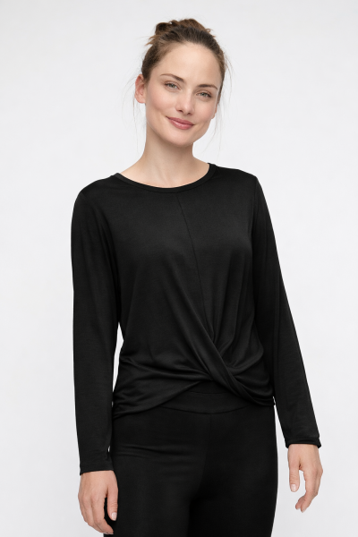 Flow #2708 Shirt round neck - black