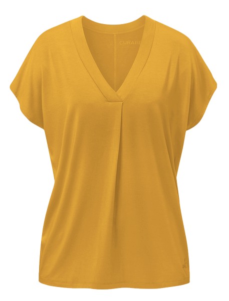 Flow #2502 shirt v-neck boxpleat - gold rush
