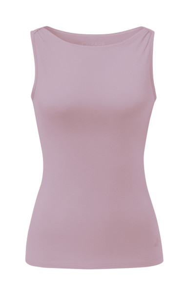 Flow #255 Tank Top Boat Neck - dusky pink