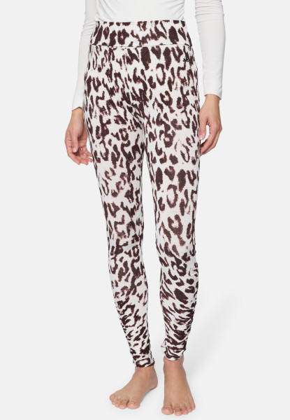 Flow #36 Leggings Roll Down Ruffled - brown leo