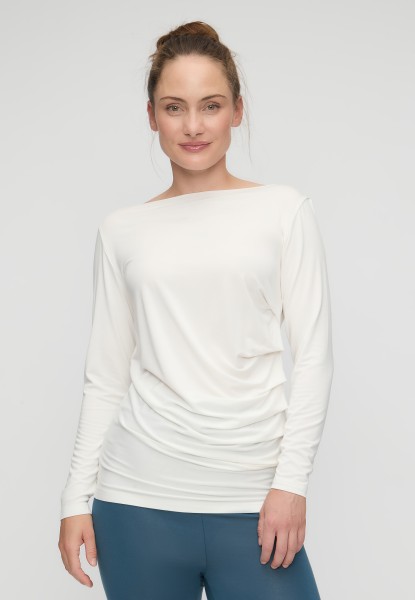 Flow #2711 Shirt boat neck - black