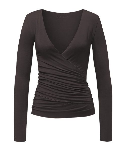 Flow #24 Wrap Jacket - dark-brown