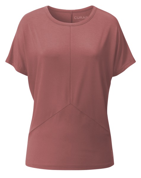 Flow #2564 shirt round neck deviding seams - faded rose