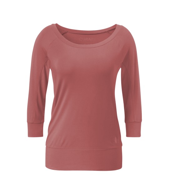 Flow #20 Shirt Boat Neck 3/4 - faded rose