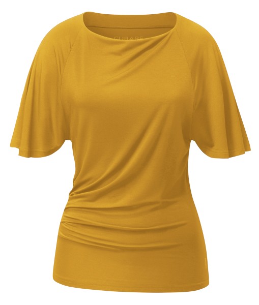 Flow #2566 shirt short fancy batwing sleeves - gold rush