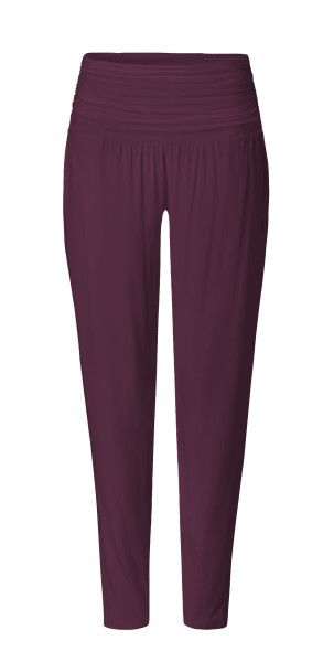 Flow #2432 long pants, roll down - dark plum